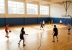 People playing indoor sports at Bracken Ridge.