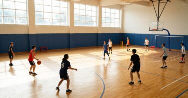 People playing indoor sports at Bracken Ridge.