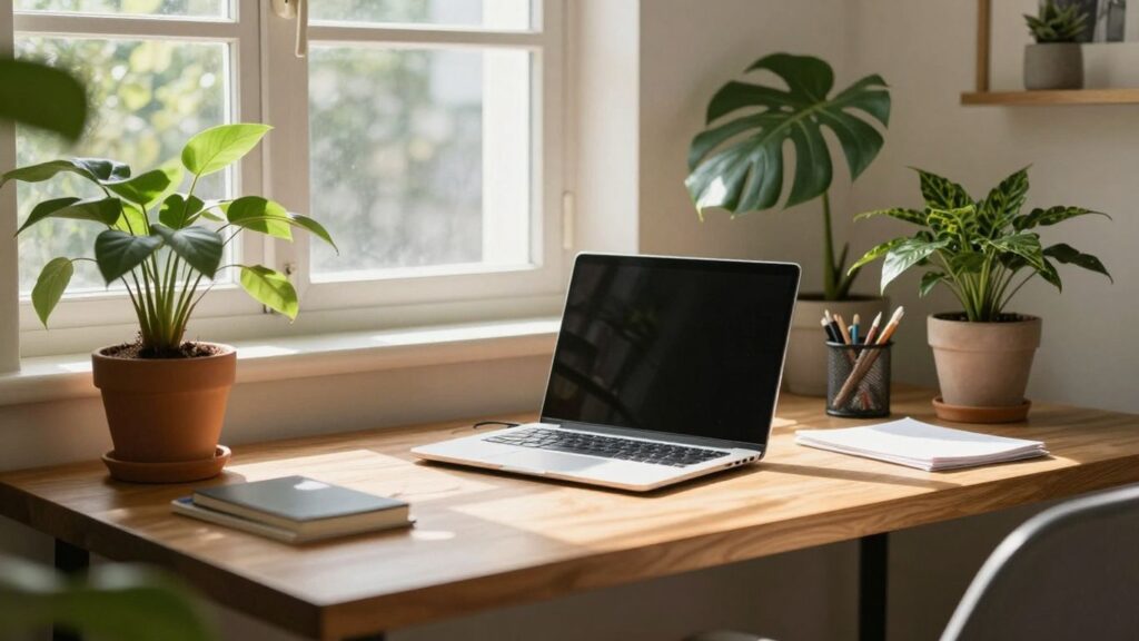 Home office setup for Australian business launch.