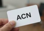 Australian business number (ACN) on a card.