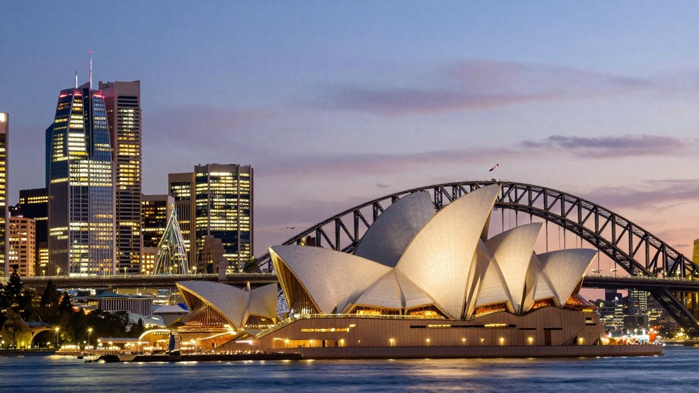 Sydney skyline at dusk, business opportunities