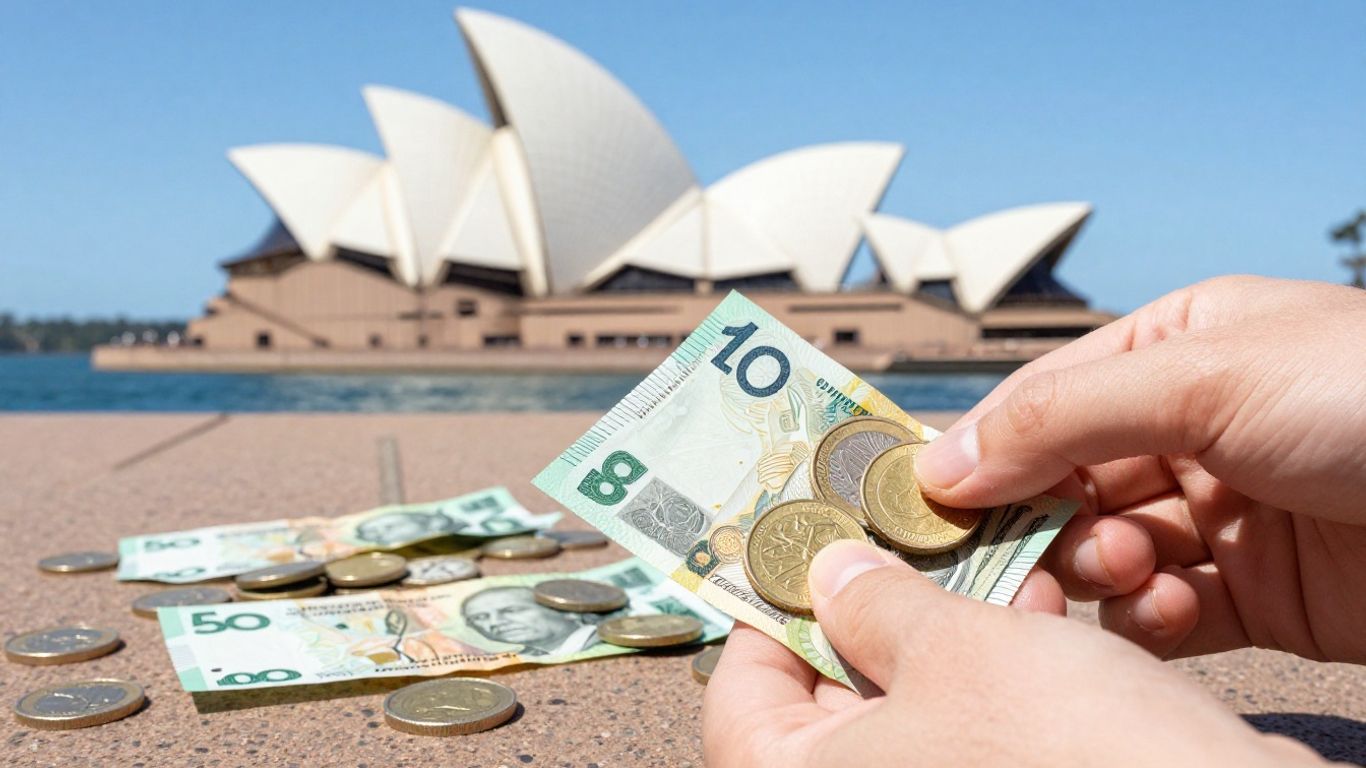 Australian money and landmarks for earning extra cash.