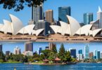 Iconic Australian city skylines and landmarks.