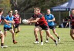 Balmain Touch Football players in action on a sunny field.