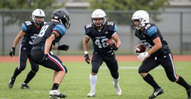 Park Ridge Football Club players training on the field