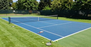 Tennis court at Greenlees Park Tennis Centre, Concord.