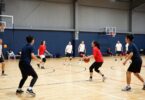 People playing indoor sports at Bracken Ridge.