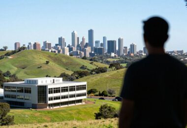 Person looking at Australian business landscape