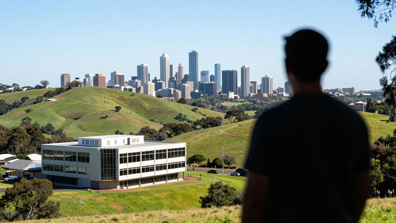 Person looking at Australian business landscape