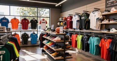 Sports store interior with colourful gear in Toowoomba