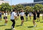 Students playing social sport at UNSW campus