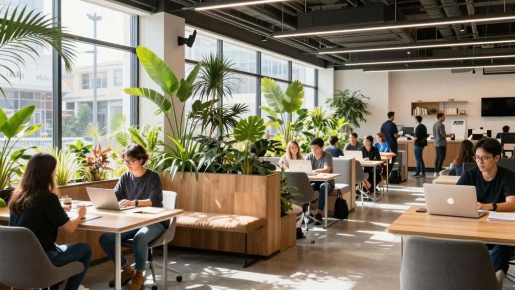 Modern collaborative workspaces at Sydney Startup Hub.